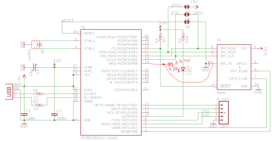 USB radio connection dongle